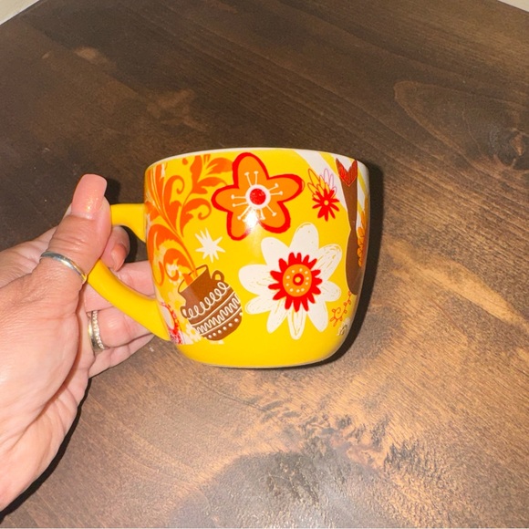 Nestle Abuelita Colorful Brown Bird Red Wings Heart Flowers, Coffee Tea Cup Mug - Picture 8 of 10